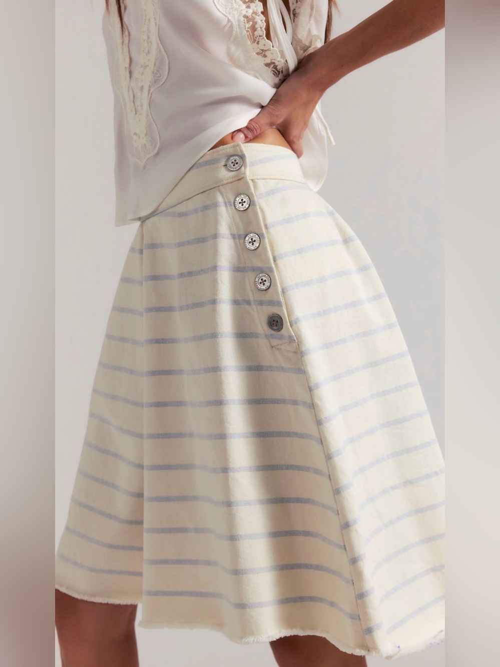 Free people High tide stripe long shorts